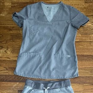 Xxs petite joggers/xxs top graphite color